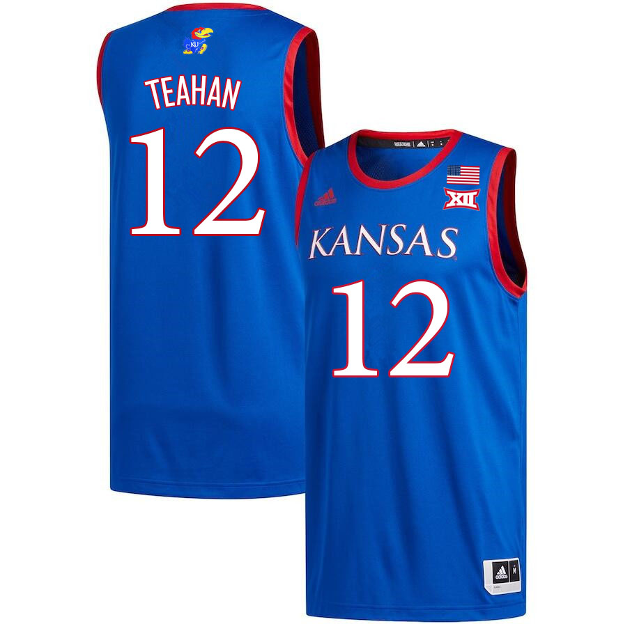 Men #12 Chris Teahan Kansas Jayhawks College Basketball Jerseys Sale-Royal - Click Image to Close